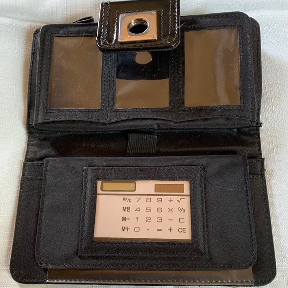 Black Wallet with Silver Hardware - Picture 4 of 5